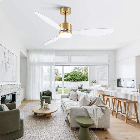 Mistral Ceiling Fan with LED Light, 52 Inch