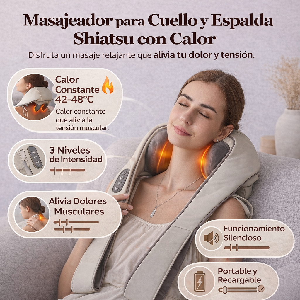 Masajeador de Cuello y Hombros 5D